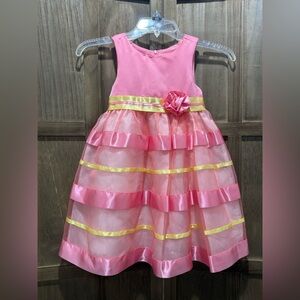 Jessica Ann Pink and Yellow Organza Dress